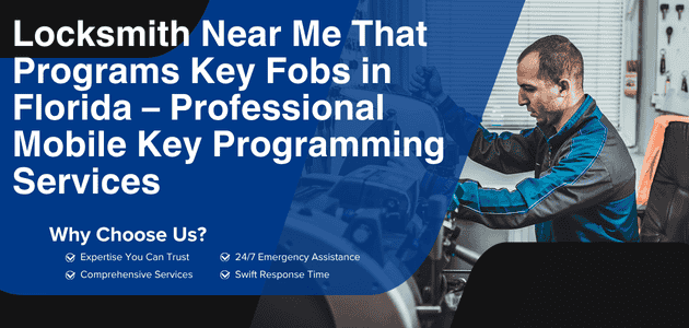 Locksmith Near Me That Programs Key Fobs in Florida – Professional Mobile Key Programming Services
